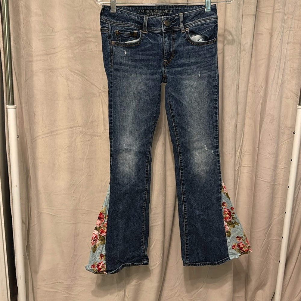American Eagle kick boot stretch jeans, SZ:4 short